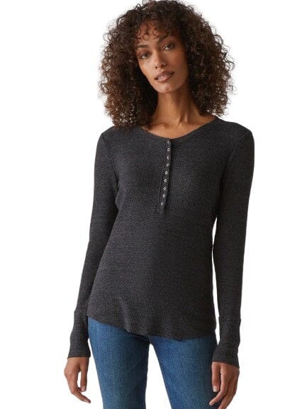 Michael Stars Thermal Snap (Nursing friendly) Tops Michael Stars Dark Forest S 