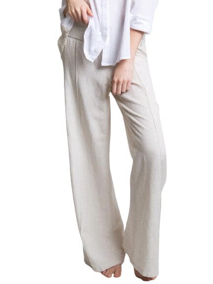 Lauren Linen Pant Bottoms mom fave Natural XS 