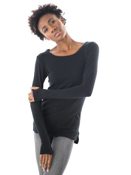 Ideal Long Sleeve Tops alex & harry Black 1 