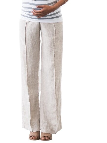 Lauren Linen Pant Bottoms mom fave S Natural 